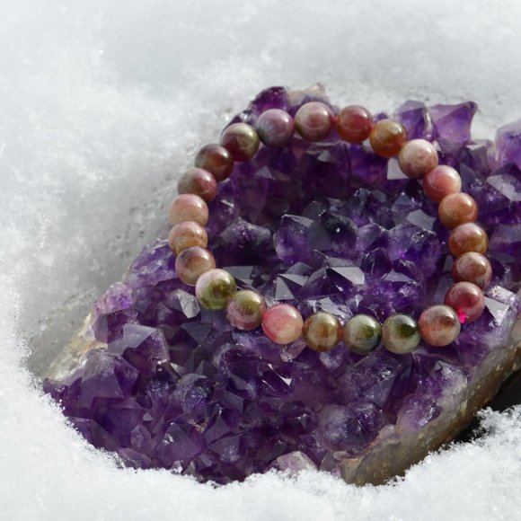 Crystalbabyhkyyc 🔮 7mm + Watermelon Tourmaline Bracelet - Picture 5 of 6